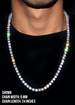 Load image into Gallery viewer, Graduated Brilliant Round Cut Tennis Necklace