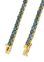 Load image into Gallery viewer, Lab Diamond 14 kt Blue diamond tennis chain