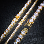 Load image into Gallery viewer, Round Cut F1 Diamond Unisex Tennis Necklace For Him & Her