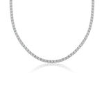 Load image into Gallery viewer, 10ct White Gold Lab-Created 4-Prong Diamond Tennis Necklace
