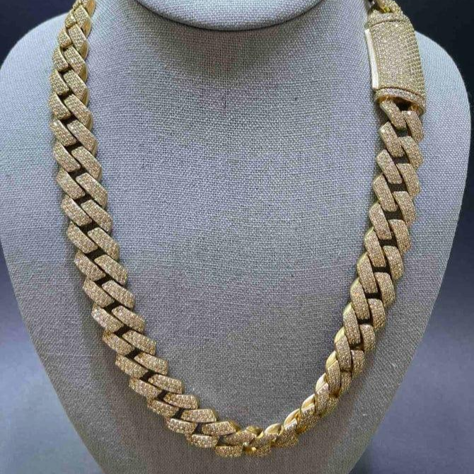 18MM Round Shaped VVS Lab Grown Diamond Miami Link Cuban Chain with Custom Box Clasp