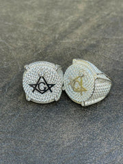 HarlemBling Real Solid 925 Silver Mens Freemason Masonic Ring