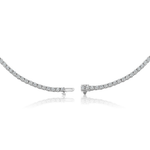 Load image into Gallery viewer, 10ct White Gold Lab-Created 4-Prong Diamond Tennis Necklace
