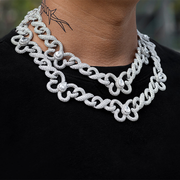 18k Cuban Link Bracelet & Gold Plated Curb Chain