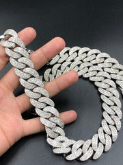 25mm Cuban Link Iced Out Hip Hop VVS Lab Grown Cuban Chain