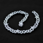 Diamond Star Infinity Chain (15mm) in White Gold