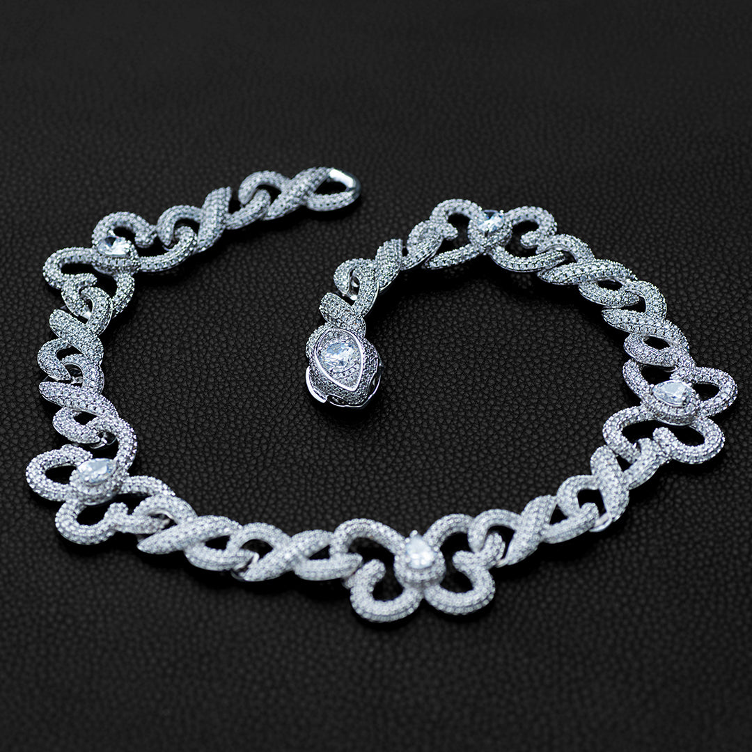 18k Cuban Link Bracelet & Gold Plated Curb Chain