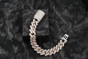 16mm Channel Set Baguette Cuban Bracelet