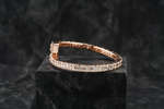 Load image into Gallery viewer, Rose Gold Baguette Bracelet Real 14k Rose gold filled finish
