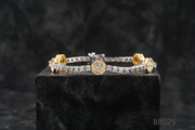 14k Yellow and White Gold | 3.0ct Baguette Diamond Bracelet