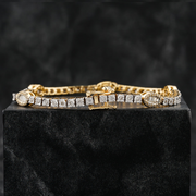 14k Yellow Gold Vintage Costume Tennis Bracelet