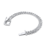 Load image into Gallery viewer, 10K White Gold Diamond Cuban Link Bracelet
