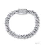 Load image into Gallery viewer, 10K White Gold Diamond Cuban Link Bracelet
