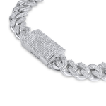 Load image into Gallery viewer, 10K White Gold Diamond Cuban Link Bracelet
