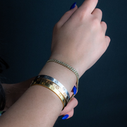 10k Yellow Gold Diamond Cuban Link Bracelet