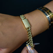 14 kt Cuban Bracelet Iced Out Miami Hip Hop Jewelry For Unisex