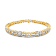 10/14k Yellow Gold Diamond Tennis Bracelet