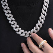18k White Gold Cuban Link Chain