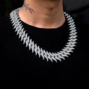 Women's Diamond Spiked Laurel Cuban Chain