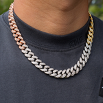 Load image into Gallery viewer, Tri-colored Miami Cuban Link Chain
