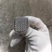 14 k Full Ice out Baguette Lab Grown Diamond Real VVS For Men's Custom Hip Hop Ring