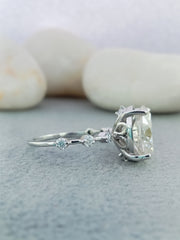 5 ct oval cut lab grown diamond engagement ring