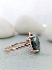 Black 1.80 ct Oval Cut Diamond Wedding Ring