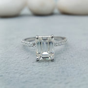 2 ct Emerald cut Solitaire Lab Grown diamond ring