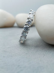 14k White Gold 5.00ct Eternity Wedding Band