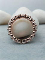 Load image into Gallery viewer, 14k Rose Gold Round Cut Diamond Eternity Ring
