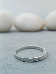 14k White Gold Diamond Eternity Band