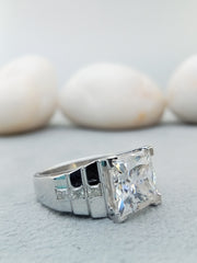 14 kt white gold diamond 4.0 ct engagement ring