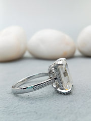 5.50 ct Emerald Cut Lab Grown Engagement Ring