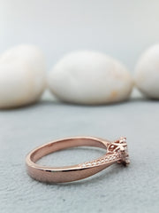 10/14 kt Rose Gold Flower Cluster Diamond Ring