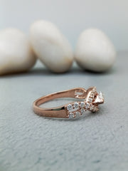 East West Marquise Cut Lab Grown Diamond Engagement Ring