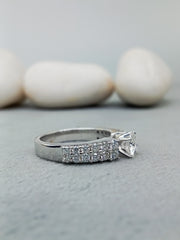 14k Rose Gold Over 1.0 ct Round Cut Lab Grown New Halo Engagement Wedding Ring