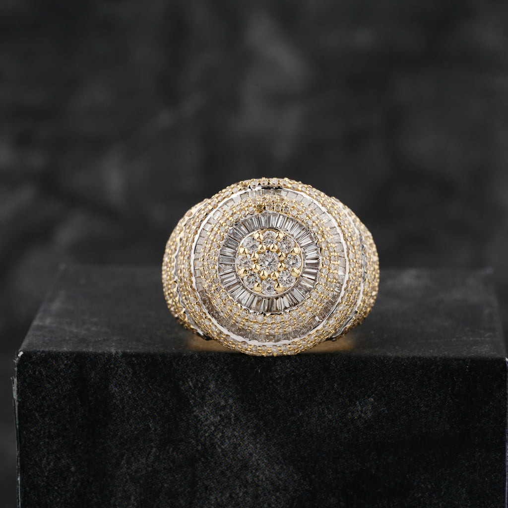 5ct Round Diamond Baguette Ring