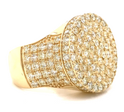 14k Yellow Gold Diamond Stud Cluster Earrings