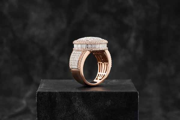 10k Rose Gold Baguette & Rounds Ring