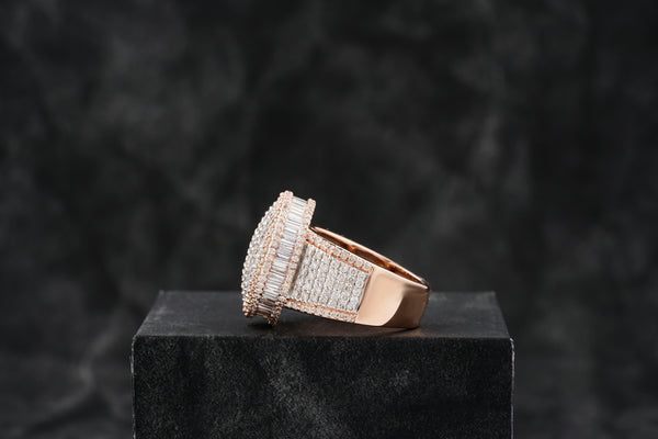 10k Rose Gold Baguette & Rounds Ring