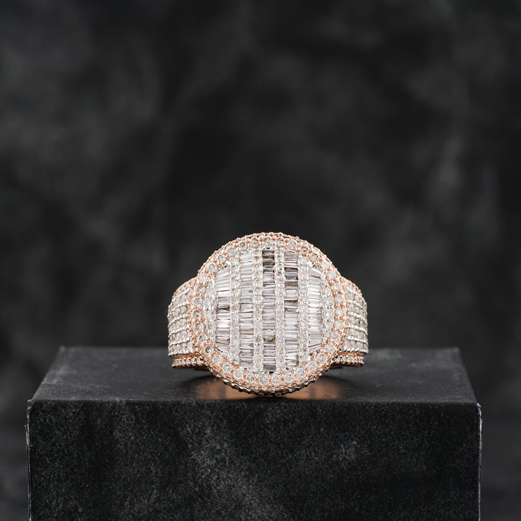 10k Rose Gold Baguette & Rounds Ring