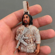 Real Diamonds Lab Grown Diamond Hiphop Face Pendant