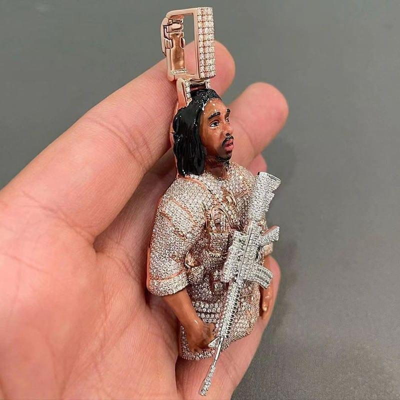 Real Diamonds Lab Grown Diamond Hiphop Face Pendant