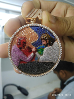 Load image into Gallery viewer, Ice Out Lab Grown Diamond &quot;GOD vs DEVIL&quot; Customize Iced Out Pendant
