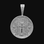 Medallion Excellent Baguette & Round Cut Lab-Created Diamonds Hip-Hop Pendant