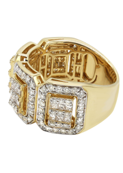 Iced Out off Mens Diamond Ring | 2.07 Carats