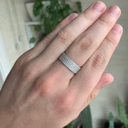 7mm men lab grown pave ring