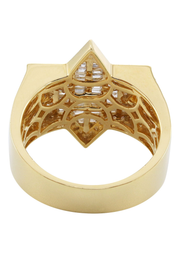 Yellow Gold Star Diamond Baguette Super Star Pinky Ring 21mm 1.6ct Adult