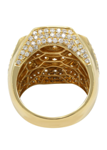 Load image into Gallery viewer, 10/14K White Gold Flower Shape Cluster Ring For Men With Lab Grown Diamond
