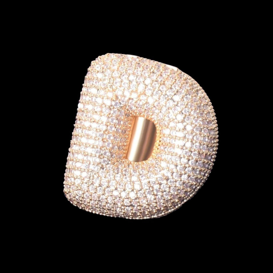 A-Z Letters Iced Out Lab Grown Diamond Customizable Ring